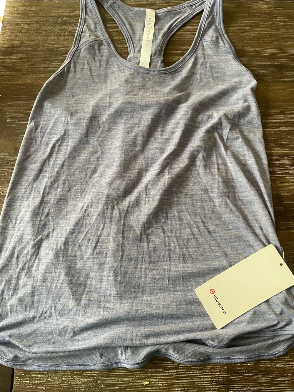 lululemon athletica Heathered Light Purple Racerback Tank